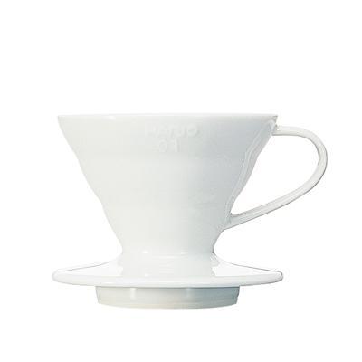 Hario V60 Coffee Dripper 01 Ceramic / White - في ٦٠ هاريو سيراميك ابيض - EQUAL Coffee Hub