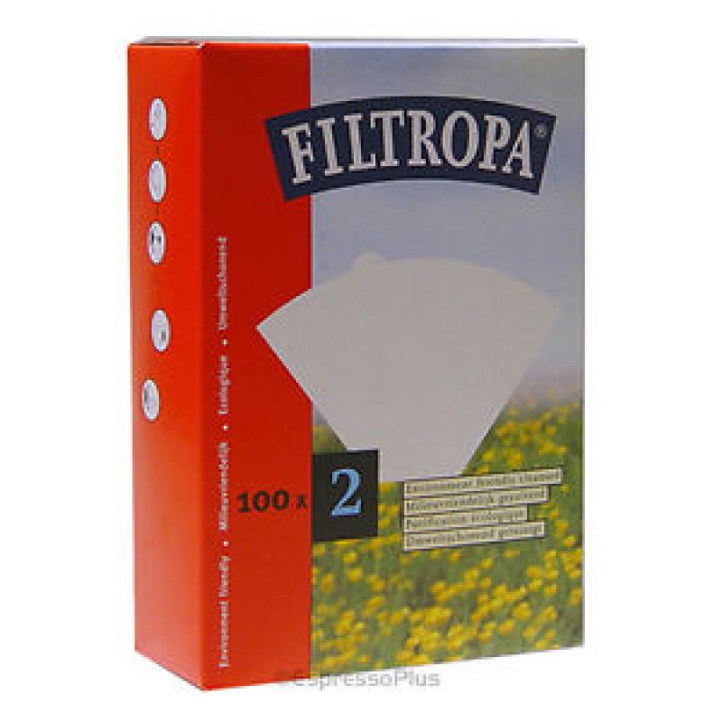 Filtropa White Filter size 2 - فلاتر فلتروبا للقهوة الأمريكية مقاس #2 100 فلتر - EQUAL Coffee Hub